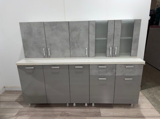 Bucătărie din MDF și PAL melaminat, gri &ndash; model GREY